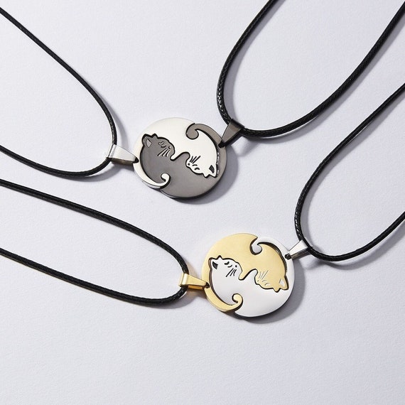 Cat Necklaces Friendship Necklace Best Friends Pendants