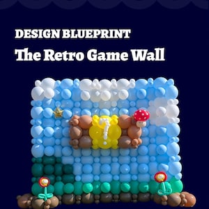 Retro Gamer Balloon Wall Blueprint | Step-by-Step Pixel Grid Design Guide for Balloon Professionals