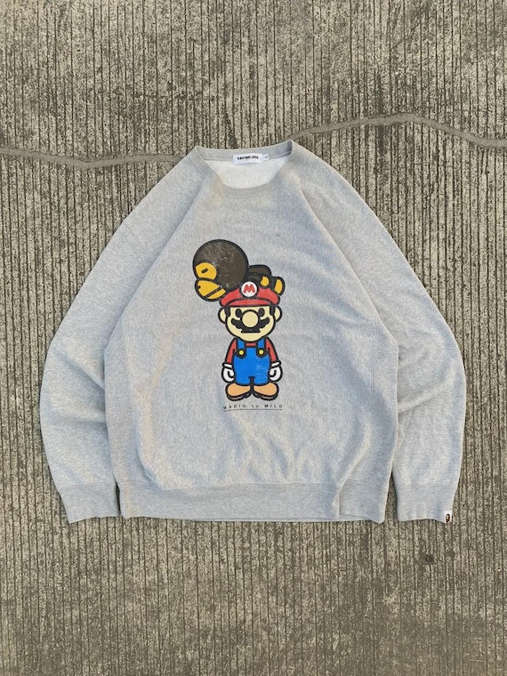 A BATHING APE BAPE MARIO BABY MILO スウェット Bape Baby Milo X Mario Sweatshirt A Bathing Ape Size L - Etsy