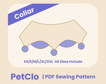 Dog Collar Sewing Patten PDF Dog Cloth DIY Sewing Outfit Cute Dress for Party Rabbit Collar Cat Dress Guinea Pig Clothes Ferret