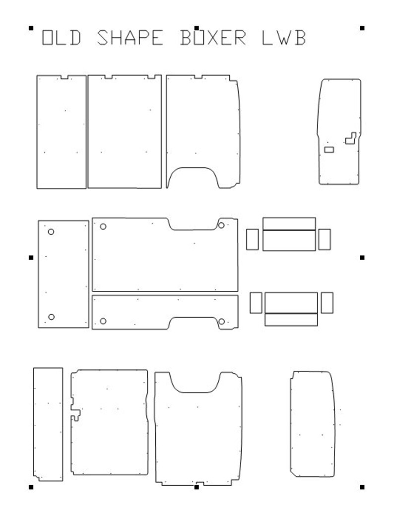 Ply Lining Templates DXF Files, Cad Files Ready to Cut, Over 110 Files