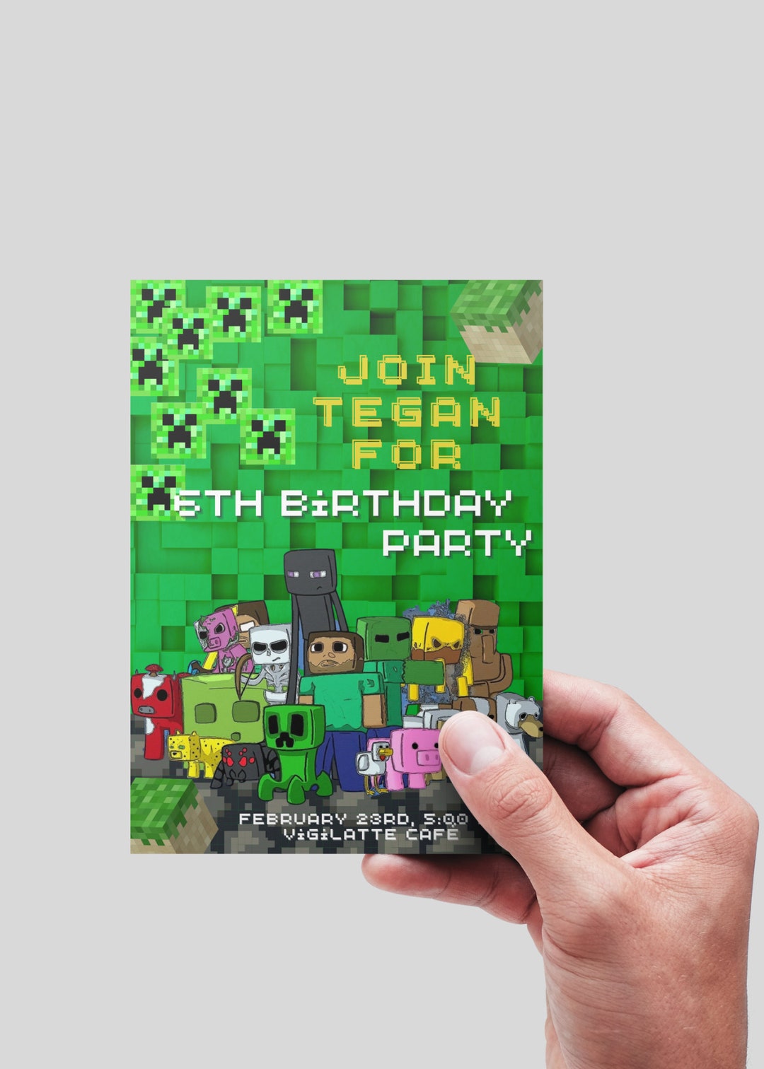 CANVA Invite Templategamer Birthday Invitationkids Etsy