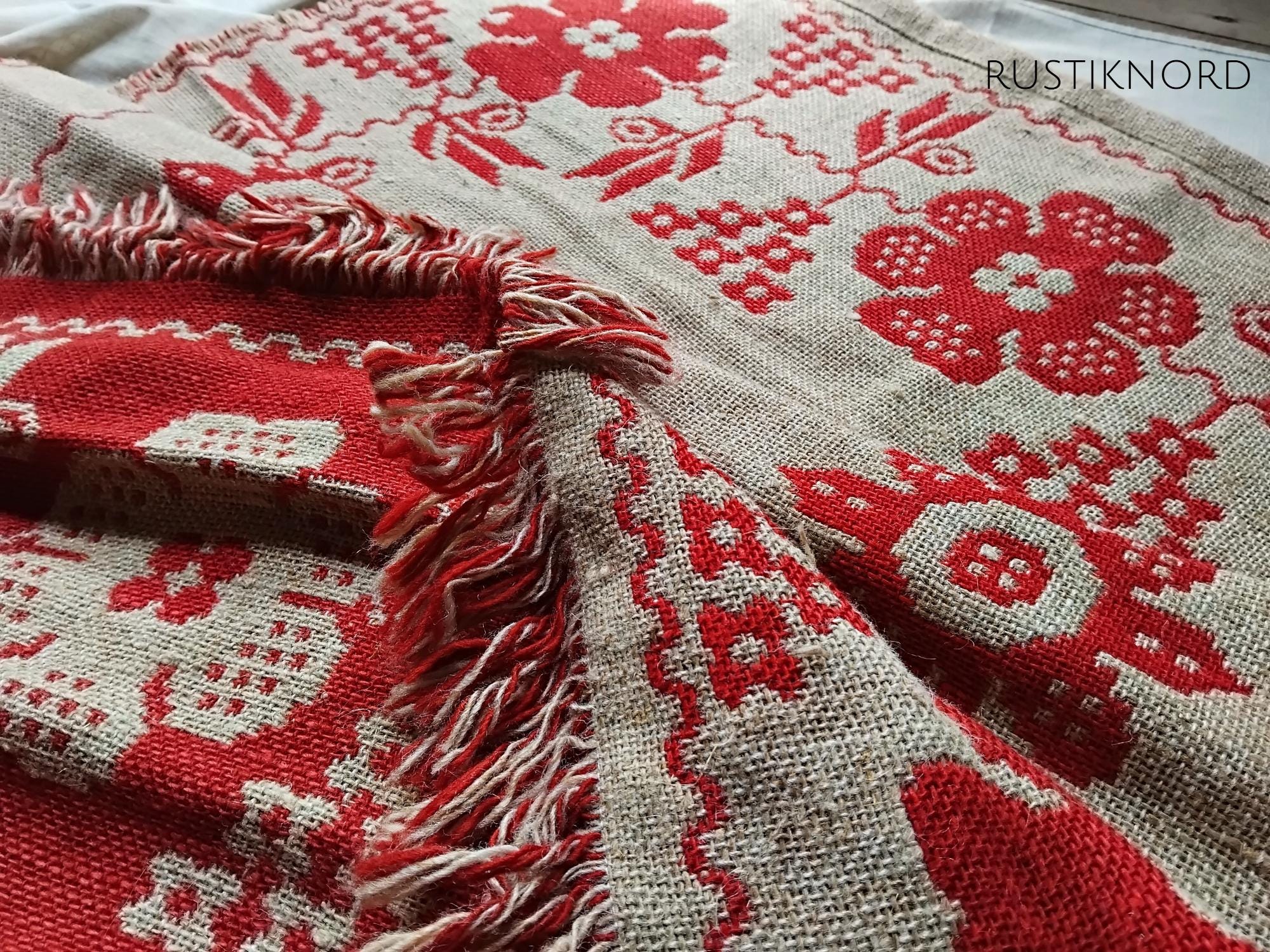 Vintage Finnish Woven Rug - Etsy