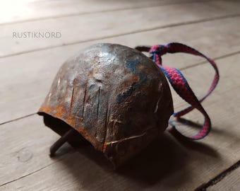 Charming rusty old hand forged sheep bell from Sweden