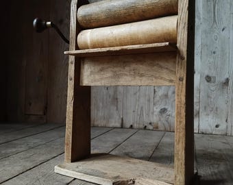 Vintage wooden toy mangle from Lund,Sweden.Rustic decor.Collectible