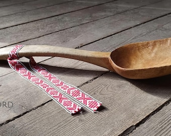 Old, Hand made large wooden spoon from Sweden.