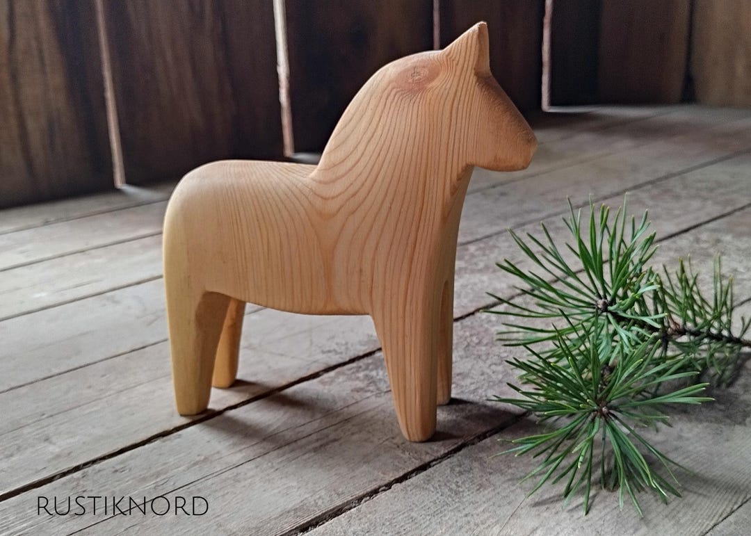 Rescued & Renewed Handmade Pine Dala Horse Etsy Sweden