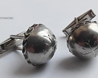 Sami Komsekula pewter cufflinks from North Sweden