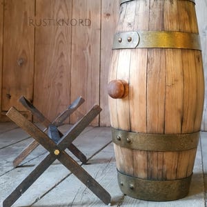 Mini Tonneau De Vin Décoratif En Bois Et Cuivre – Idée Cadeau Déco