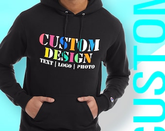 Custom Hoodie | Personalized Hoodie | Custom Text Design Hoodie | Sweatshirt | Hooded Sweatshirt | Custom Apparel | Champion S700