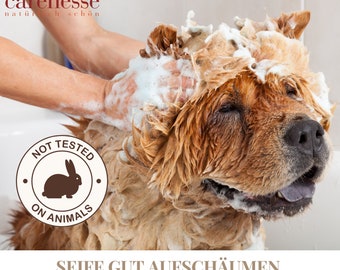 Natürliche Hundeseife aus Olivenöl 180g vegane Fellseife Tiershampoo für jeden Felltyp Reinigung & Fellpflege Pferdeseife Tier-Seife