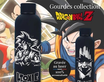 Gourde isotherme Dragon Ball Z personnalisée 500 ml double paroi, cadeau personnalisé, cadeau anniversaire