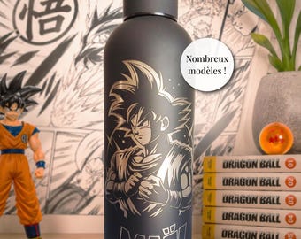 Gourde isotherme Dragon Ball Z personnalisée 500 ml double paroi, cadeau personnalisé, cadeau anniversaire