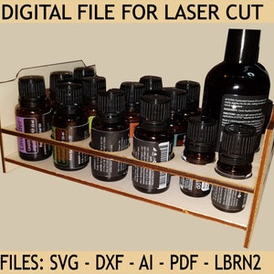 Ätherische Öle Aufbewahrungsständer (z.B. doTERRA) SVG Laser Cut File Instant Download