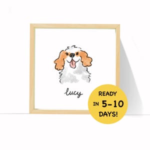 Custom Pet Portrait, Badly Drawn Pet Portrait, Line Art, Pet Line Drawing, Ugly Pet Portrait, Pet Wall Decor, Pet Dog Cat Commission