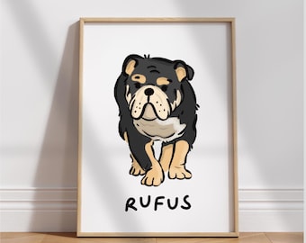 Custom Pet Portrait from Photo, Pet Owner Gifts, Digital Art, Printable Personalised Gift for Pet Owners