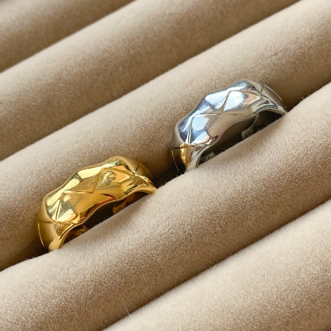 Gold Statement Ring Silver Statement Ring Gold Chunky Ring Silver ...