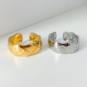 bague en or massif bague en argent massif bague en or massif bague en argent sterling anneau imperméable à l&#39;eau bijoux pour femme