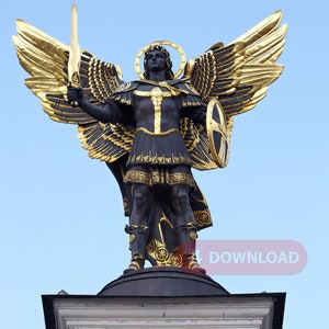 Jpeg Instant Download, Saint Michael The Archangel, St Michael Image, Catholic Saint, Religious Gift, Digital Download, Digital Prints