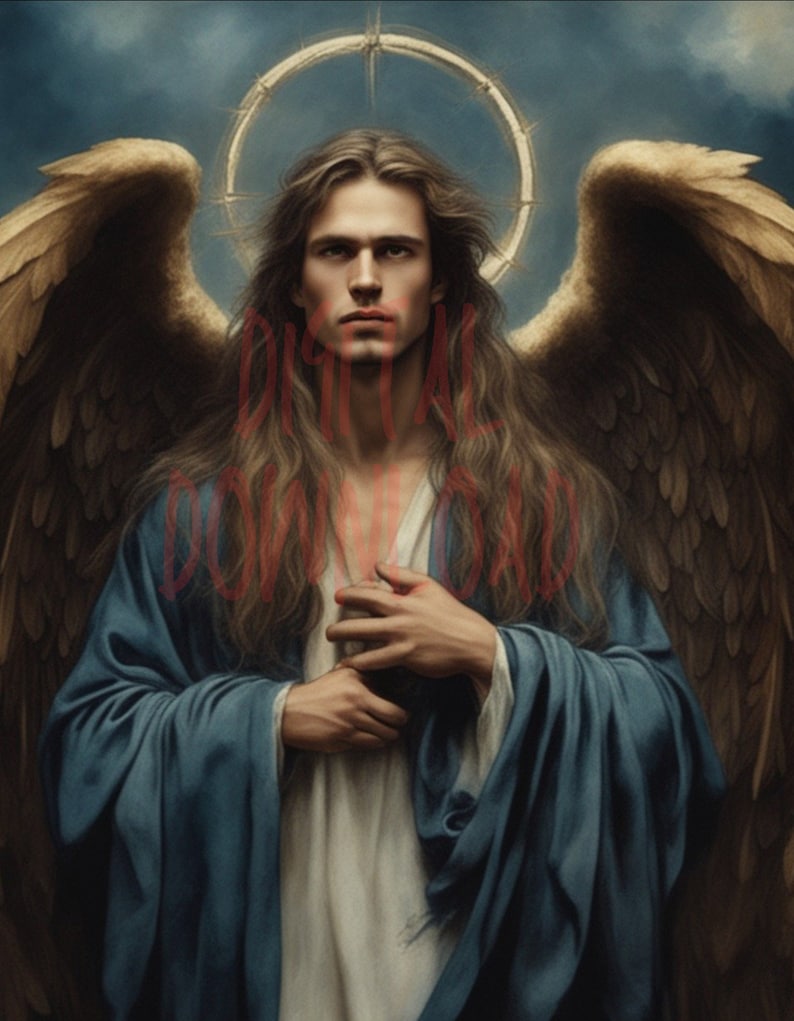 2024 Unique St. Michael the Archangel PNG, DIGITAL Art PRINT ...