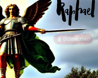 Instant Download, Saint raphael The Archangel, St raphael JPEG, Catholic Saint, Religious Gift, Digital Download, Digital Prints 12" x 12"