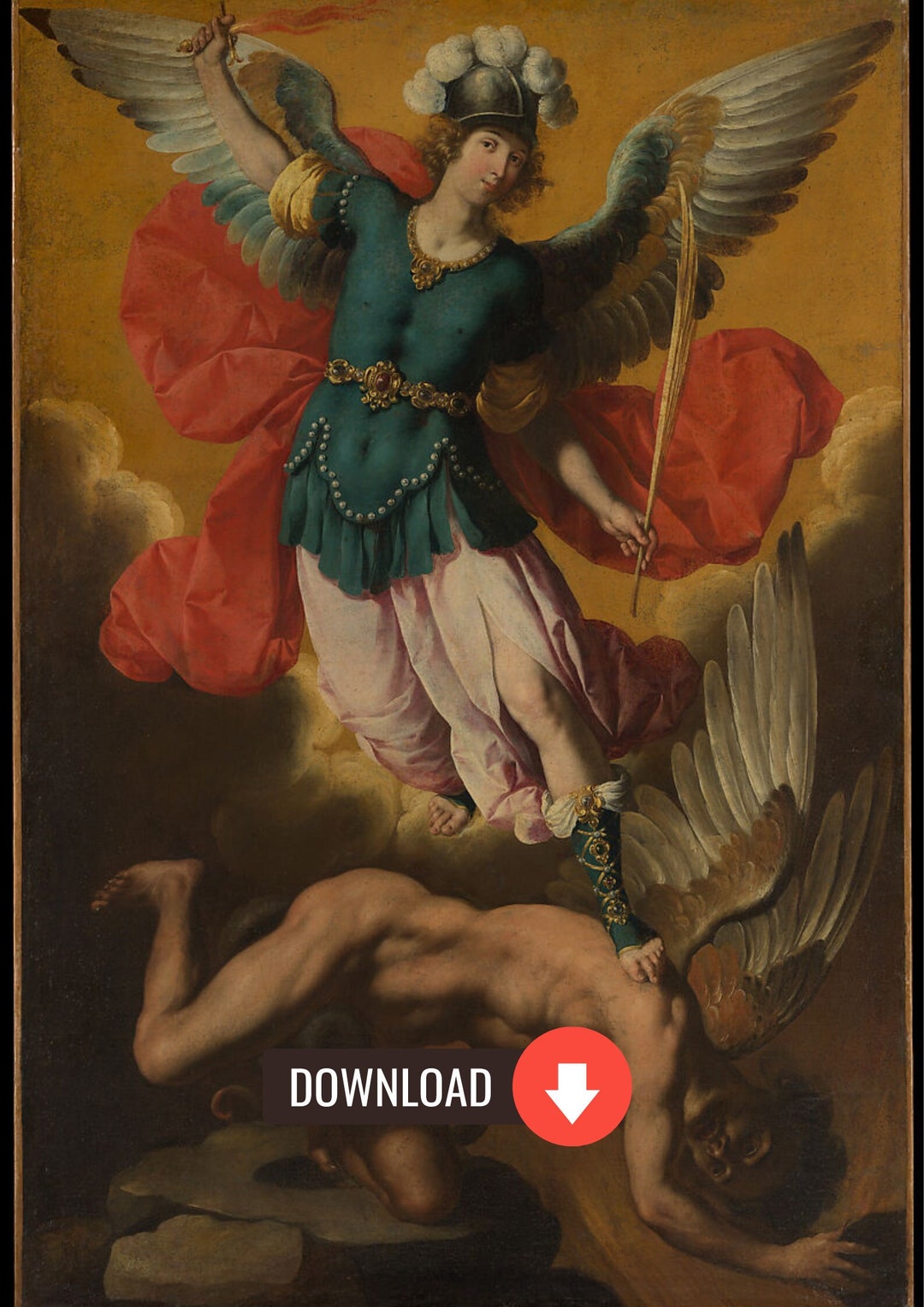St. Michael the Archangel Digital Download Art Print for Home Decor ...