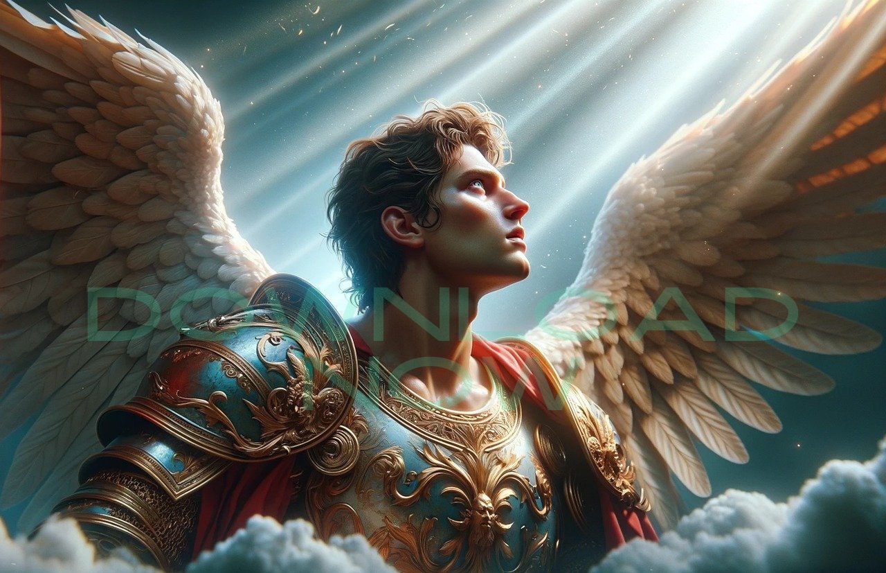 2024 Unique St. Michael the Archangel PNG, DIGITAL Art PRINT ...