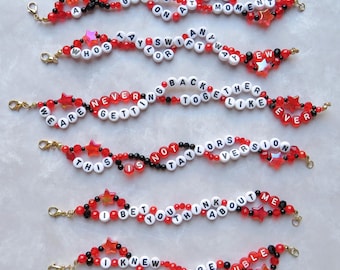 The Eras Tour - Red T-Shirt and All Too Well Jacket Inspired Friendship Bracelets