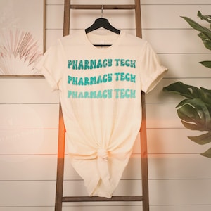 PHARMACY TECH WAVY graphic digital download png svg for sublimation