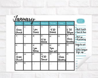 Extra-Large MONTHLY Printable Wall Calendar (2x2 Poster Size)