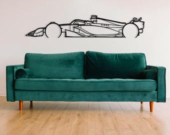Metal Car Wall Decor, Race Car 2024 Metal Car Wall Art, SF-24, Gameroom Decor, Car Lover Gift, Gift For Him, Car Guy Gift, Valentines Gift