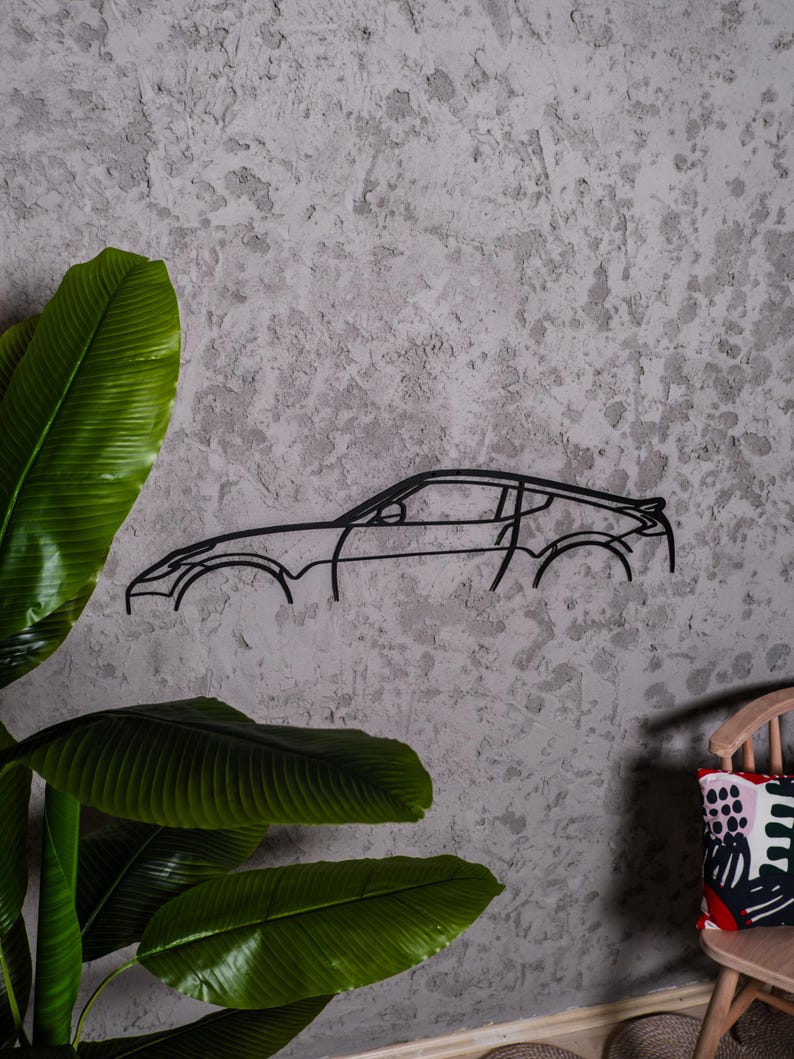Metal Car Wall Art, 370Z Silhouette Car Metal Wall Decor, Car Lovers