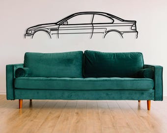 Metal Car Wall Art, E46 M3 Metal Wall Decor, , Car Lovers, Racing Car, Car Accessories, Gift For Boyfriend, , Race, Valentines Day gift