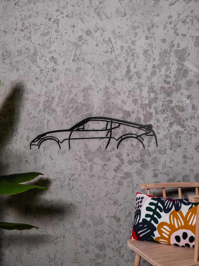 Metal Car Wall Art, 370Z Silhouette Car Metal Wall Decor, Car Lovers