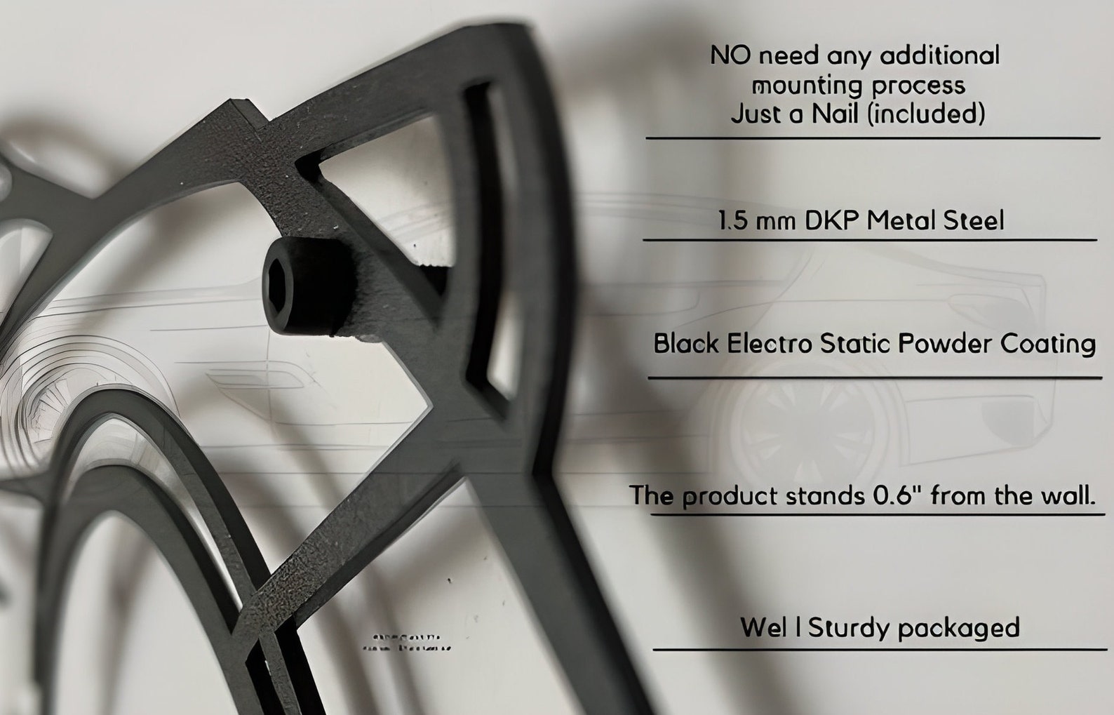 Metal Car Wall Art, 458 Sport Car Metal Wall Decor, Car Silhouette, Car