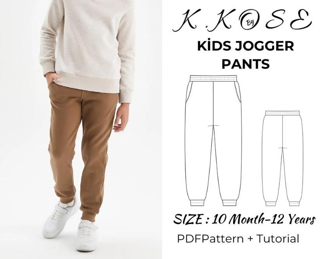 Kids Jogger Pants Sewing Pattern /easy DIY Pants for Boys and Toddlers ...