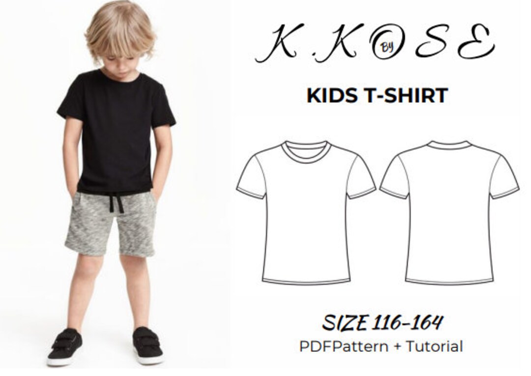 Kids T-shirt Pattern With Illustrated Instructions/instant Download and ...