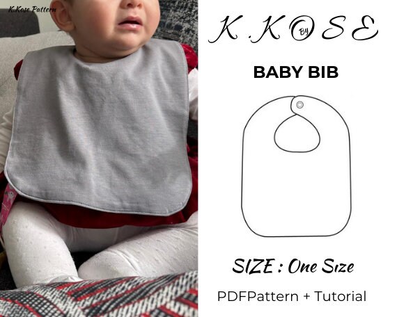 Baby B b baby and Toddler Bib Baby Bib Sewing Pattern baby B b Pdf baby Accessories PDF Pattern bib Patterns Baby Shower Gift a4 letter Etsy