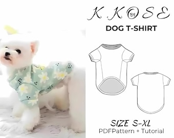 Dog/Cat T-Shirt Sewing Pattern: S-XL Sizes (PDF Pattern)