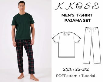 Men's Pajama Set Sewing Pattern XS-3XL (PDF Pattern)