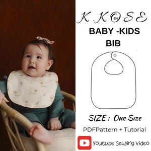 Baby Bib Sewing Pattern: Toddler Apron PDF (0-3 Years)
