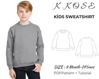 Patrón de sudadera para niños: Guía paso a paso (Patrón PDF)