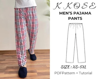 Men's Pajama Pants Sewing Pattern: XS-5XL (A4-A0-Letter) (PDF Pattern)