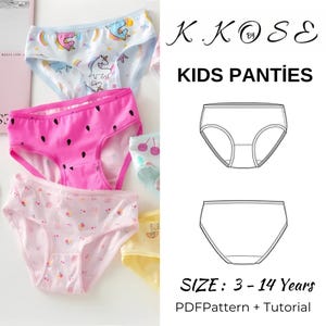 Kds-slipjes naaipatroon/kinderslipjes boxershorts/slipjes voor kinderen/unisex slipjes/sjabloon onderbroeken/onderbroeken/maat: 3-14 jaar