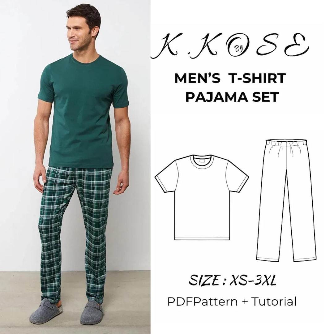 Men’s Pajama Set Sewing Pattern | Beginner Friendly Digital PDF | T ...