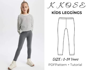 Kids Leggings Sewing Pattern: Baby Trousers PDF (Size 1-14Y)