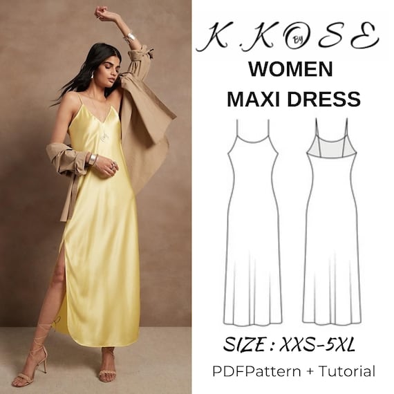 Slip Dress Diy Slit Dress Simone Slip Pattern Bias Cut Slip Dress