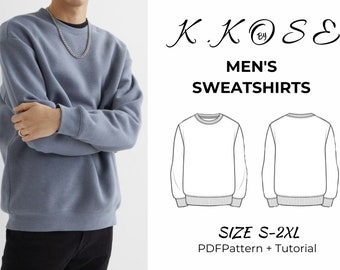 Unisex sweatshirt /Mazu men women oversize sweatshirt crewneck hoodie / unısex sweat PDF sewing pattern / Sweatshırt / S-2XL / A4-A0-Letter