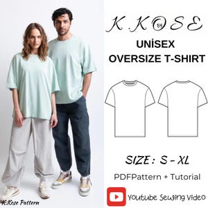 Oversized Unisex T-Shirt PDF Schnittmuster: Easy DIY mit Video