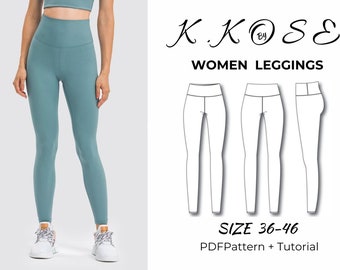 Women Leggings/Leggings Sewing Pattern/Basıc Leggings/High Weıst Leggings Pattern Pants/Leggings pattern/High Waisted Leggings/A4-A0-Letter